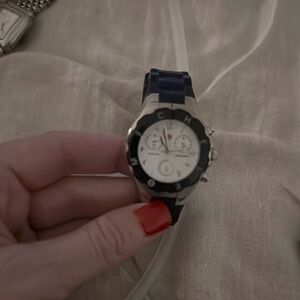 Michele Women's Watch with Blue and Silver Accents